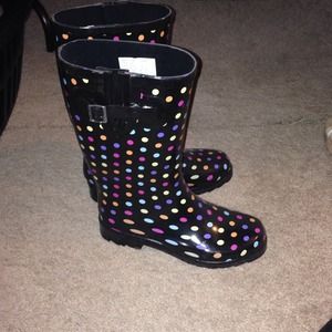 Polka Dot Rain Boots