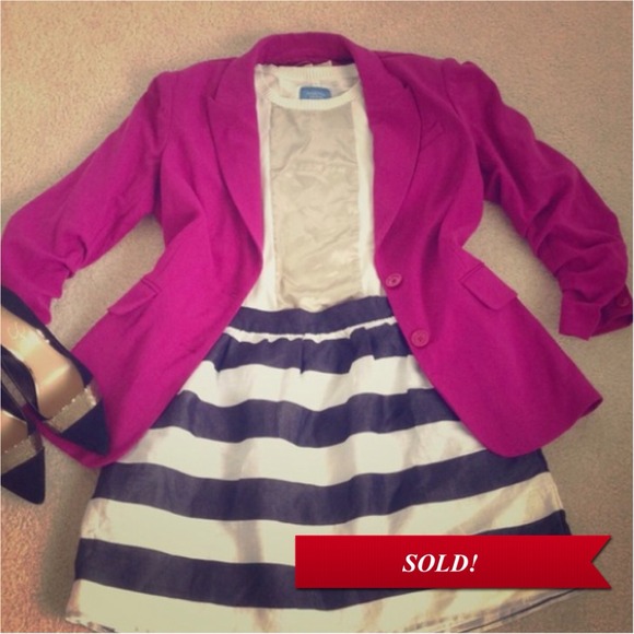 SOLD in bundle! Navy & white striped skirt
