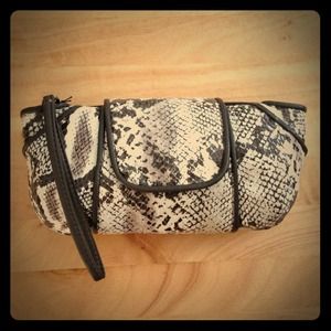 KOOBA Clutch Python Snake Skin Pattern Wristlet