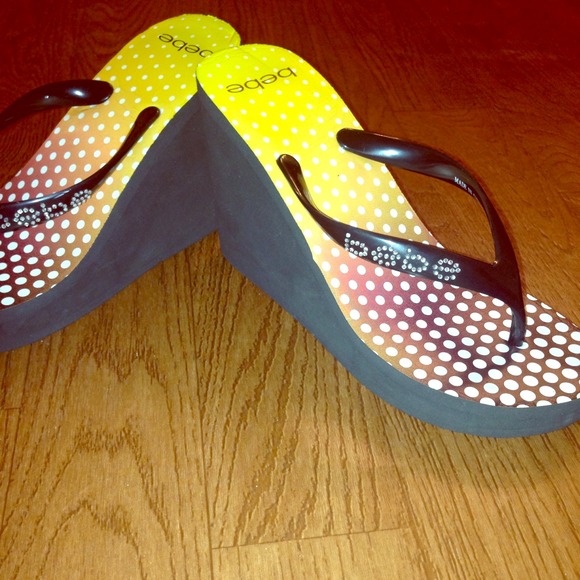 BEBE Wedge Sandal size 7.5
