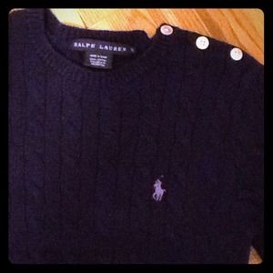 Ralph Lauren Small navy short sleeve sweater.