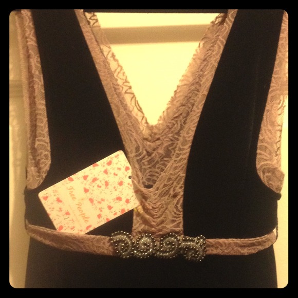 Gatsy Inspired Velvet Free People Dress (S)