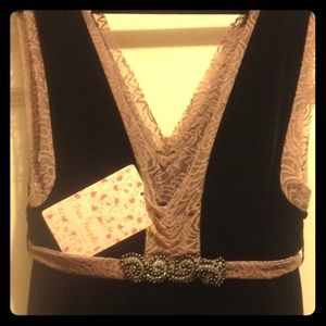 Gatsy Inspired Velvet Free People Dress (S)