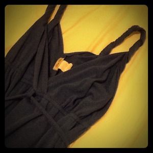 Petite blue tie back dress.