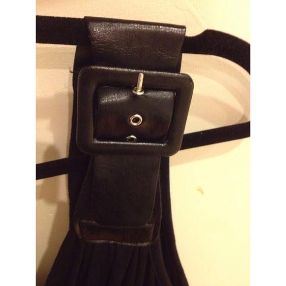 Buckle Strap Black Dress - Picture 2 of 2