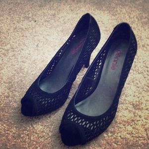 3 inch open toed Connie heels