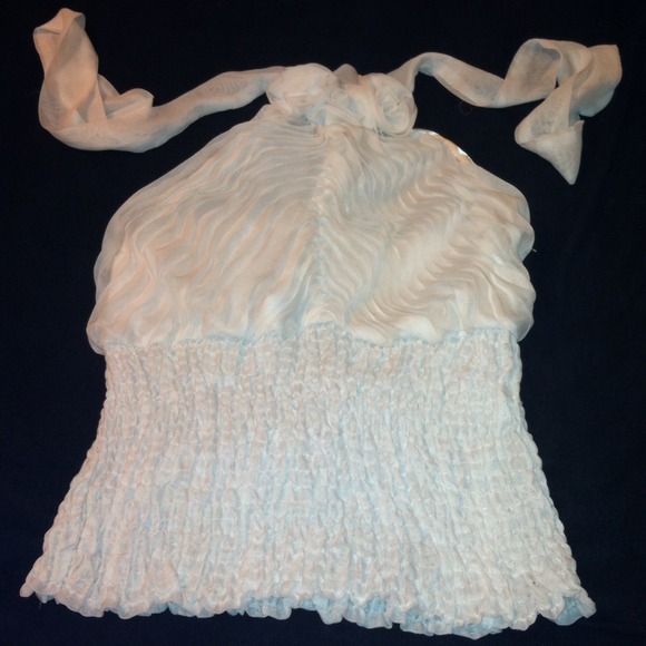 White dressy halter top.