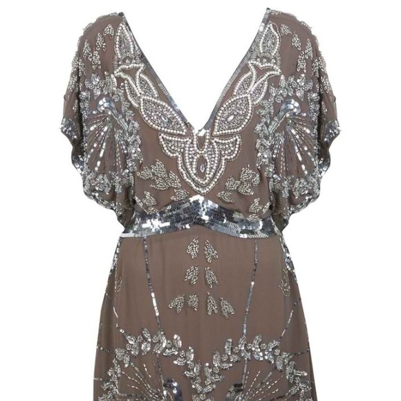 Embellished Chiffon like dress