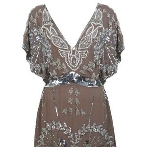 Embellished Chiffon like dress