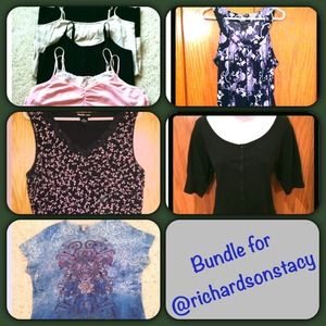 Bundled, tanks and shirts