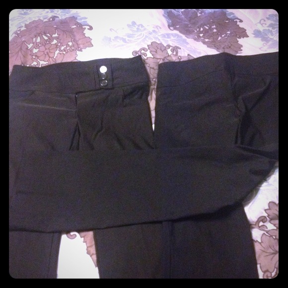 Two pairs of size 3 black slacks w/lace pockets