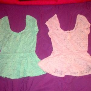 2 peplum tops for $19 each originally costed $10