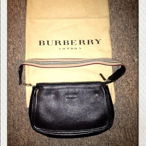 Authentic Burberry black leather purse.