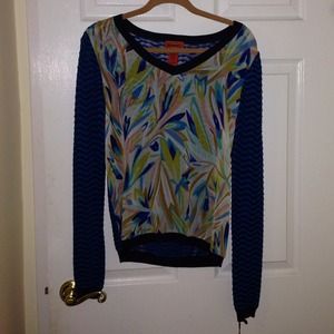 Missoni for Target Vneck mixed media sweater