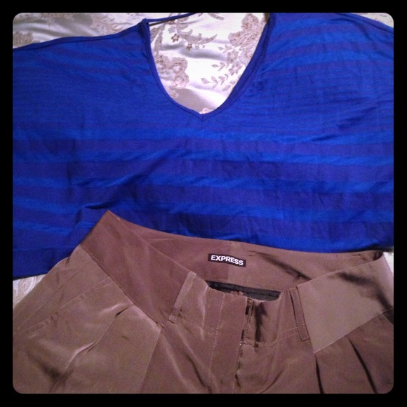 Express top and satin shorts-NWT