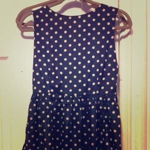 Blue polka dot dress
