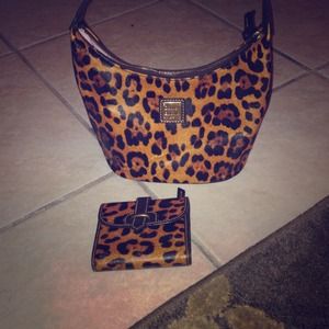 Dooney and Bourke Cheetah print Bag and Wallet