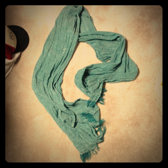 Teal blue scarf