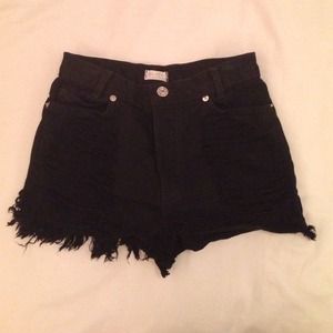 Brandy Melville Distressed High-Waisted Shorts