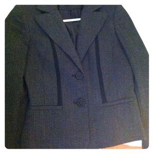 Herringbone Blazer with crochet lace details.