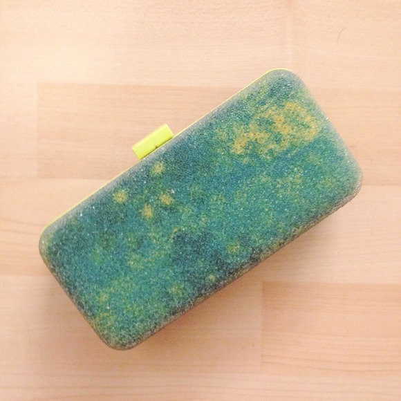 Zara neon box clutch