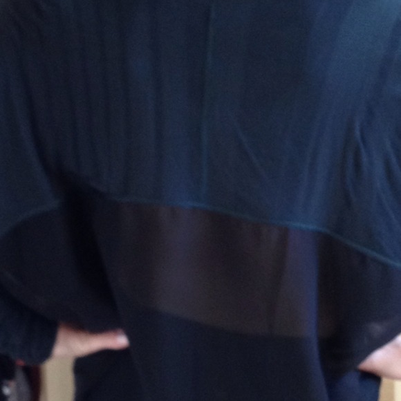 Green wide necked blouse