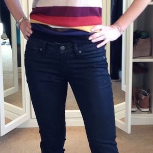 Genetic denim black coated skinnies