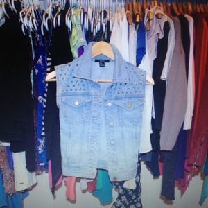 Forever 21 Jean Studded Vest