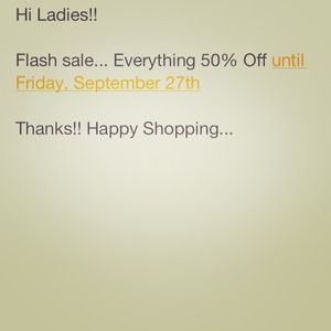Flash sale!!!