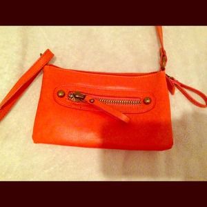 Small orange over the shoulder bag