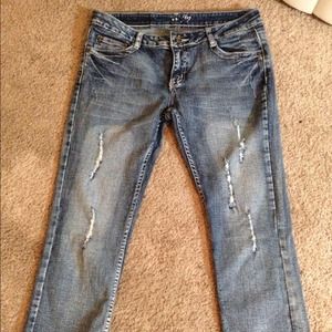 Leopard print Capri jeans