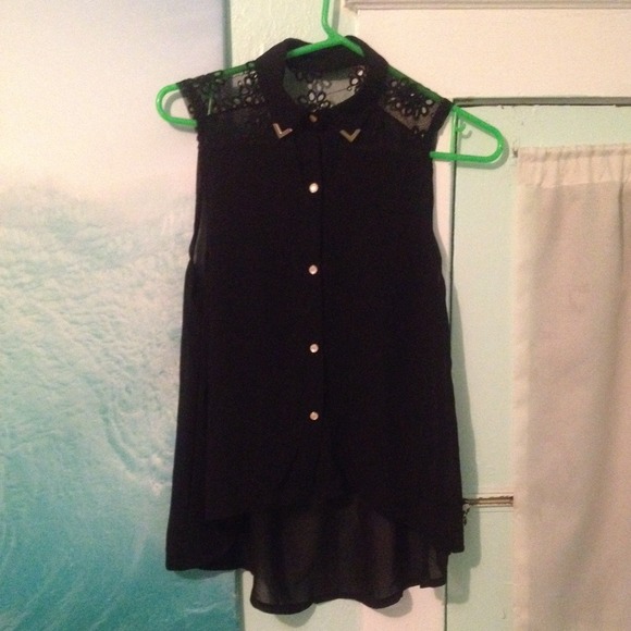 Sheer black top