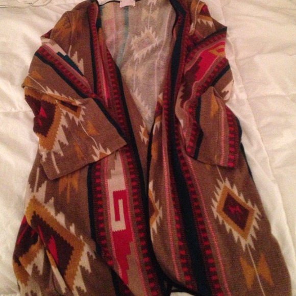 Aztec tribal print cardigan