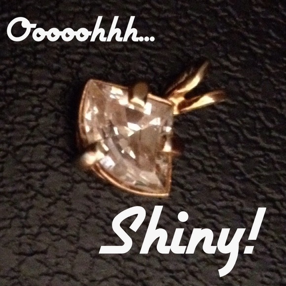 Gold & CZ or Crystal Pendant