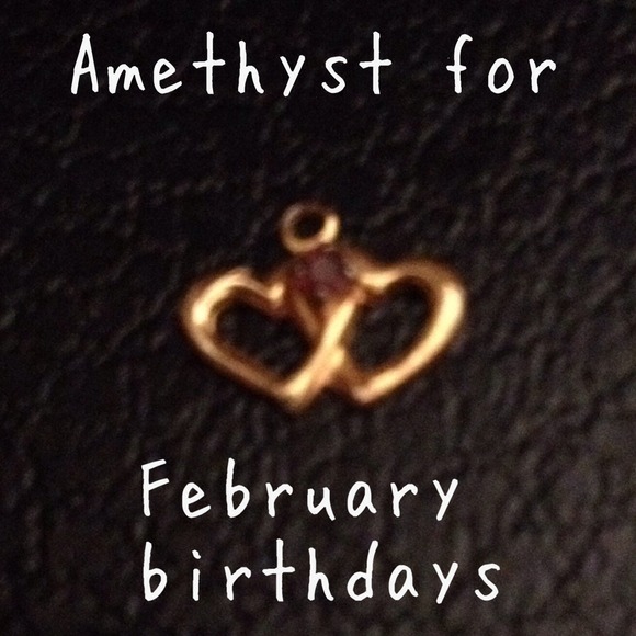 Gold & Amethyst heart pendant