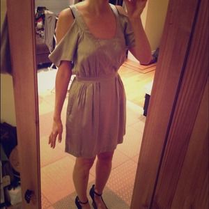 [SOLD] Holiday perfect silk cutout dress