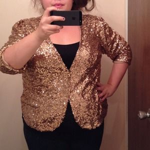 Gold Sequin Blazer