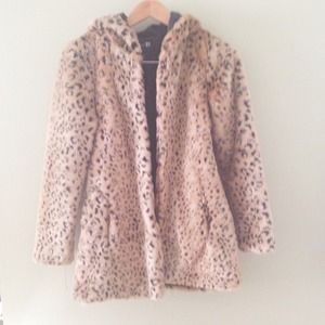 Faux Fur Leopard Coat