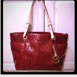 MK Michael Kors Raspberry Red Purse