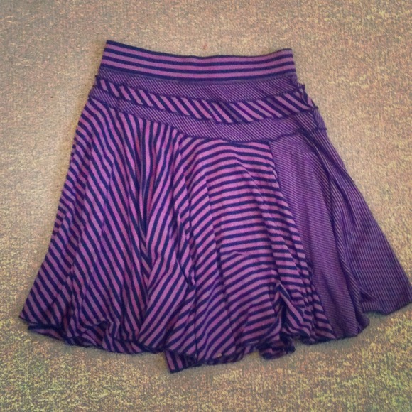 Fun, flowy purple patterned skirt