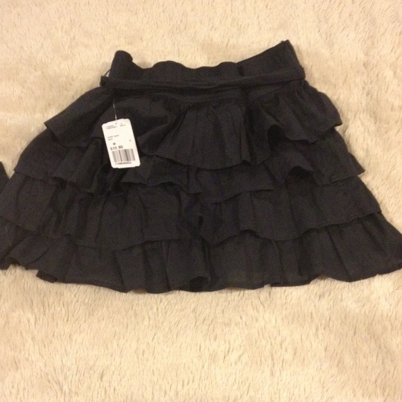 Navy Ruffle Mini-Skirt - Picture 2 of 3