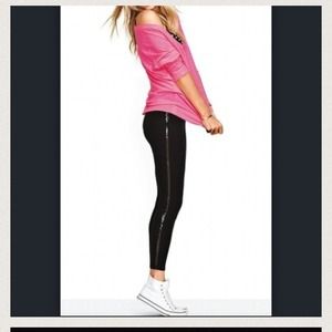 Bundle of leggings and pink size M running shorts