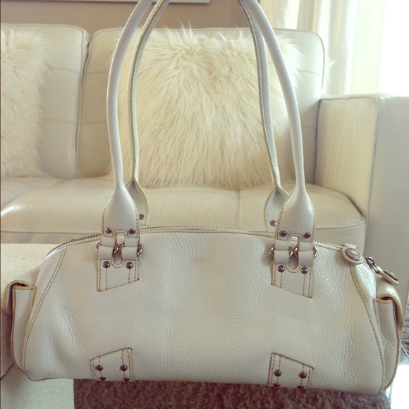 AUTHENTIC Cole Haan white leather small hobo bag