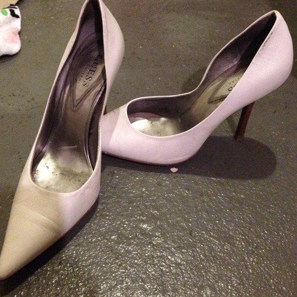 White Guess Pump