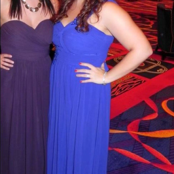 Royal blue chiffon dress size 14