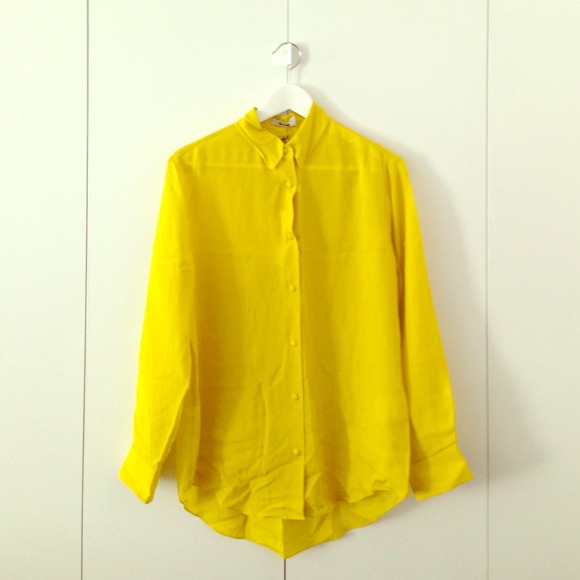 Acne neon silk shirt