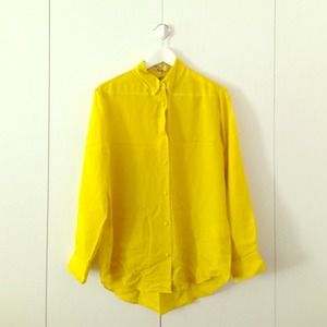 Acne neon silk shirt