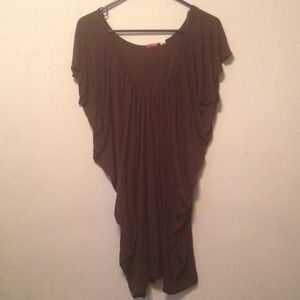 Bat Wing Brown Top and Lace Up Leggings Bundle