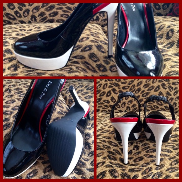 Eva & Zoe platform heels size 8 - Picture 2 of 2