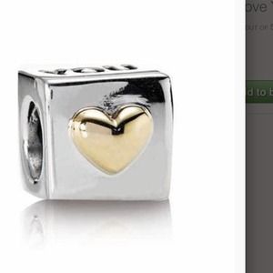 Pandora love you charm